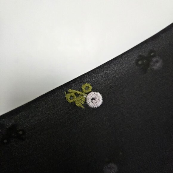 CAbi Style 5338 Sheer Black & White Embroidered Flowers Alegria Blouse Size L - Picture 8 of 10